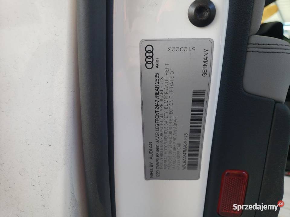 2020 AUDI A4 PREMIUM PLUS 45 uszkodzony Częstochowa
