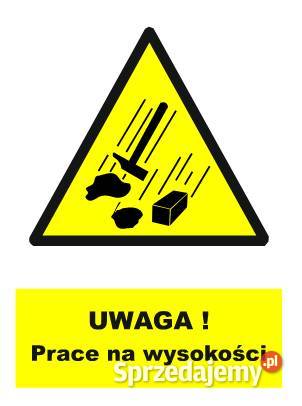 Naklejka Uwaga Prace na wysokości GF029 Biuro Kamionna