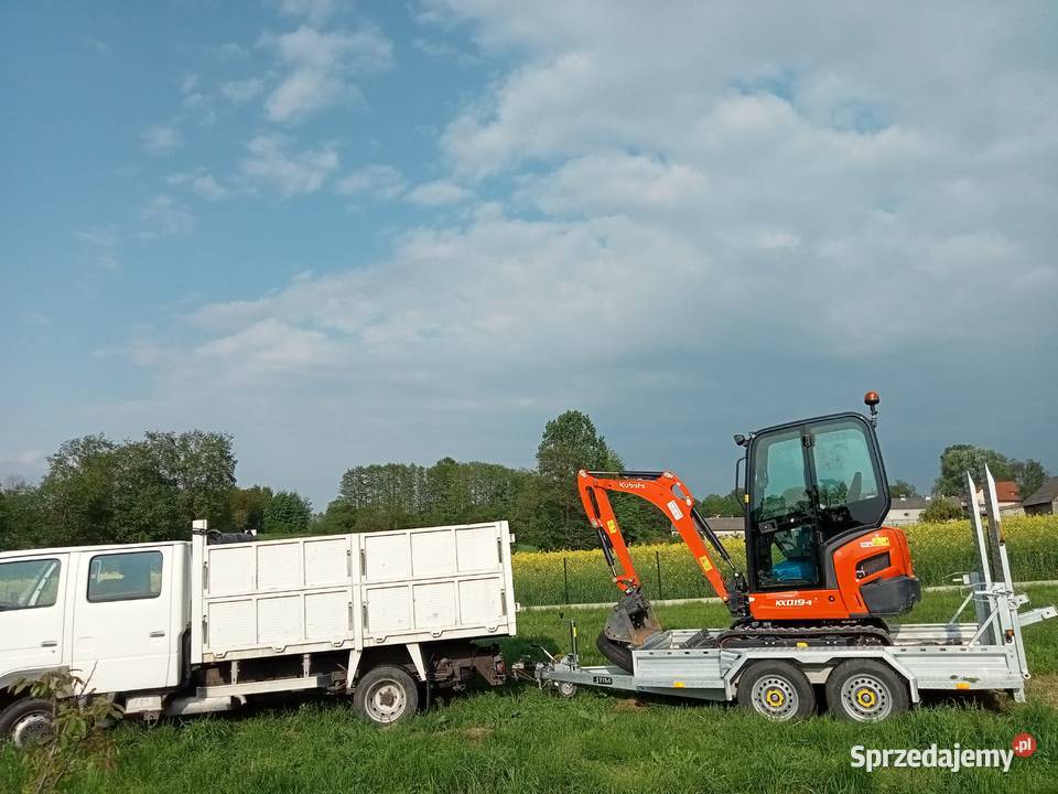 Wypożyczę minikoparkę Kubotę KX19 Modliborzyce usługi budowlane