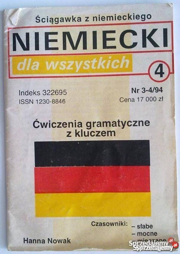 NIEMIECKI WSZYSTKICH ŚCIĄGAWKA 34 1994 niemiecki Elbląg