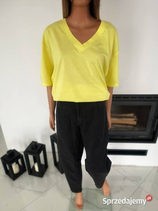 Zestaw damski spodnie jeans Rainbow 52 bluzka Augustówka