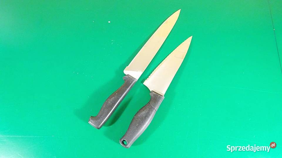 DWA DŁUGIE NOŻE KUCHENNE z szerokim ostrzem i Akcesoria kuchenne śląskie Chorzów