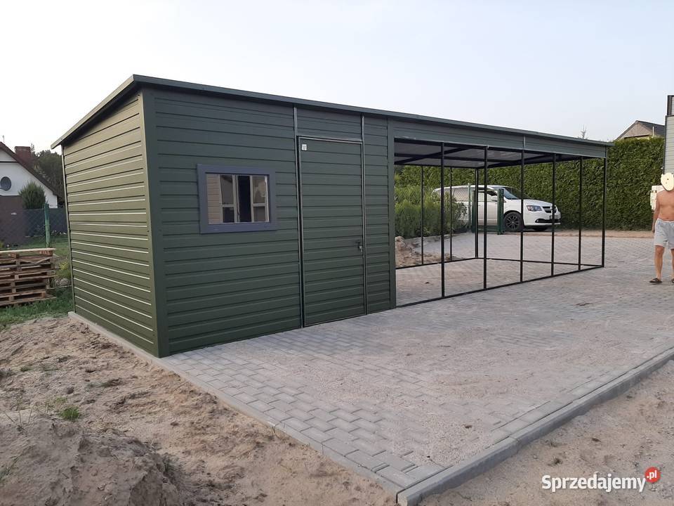 A18Zadaszenie CARPORT WIELOSTANOWISKOWY Wiata Garaże i miejsca postojowe wielkopolskie Chodzież