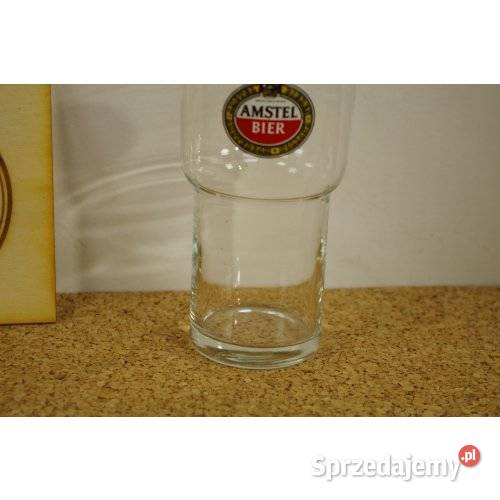 Para szklanek do piwa Amstel Bier szkło