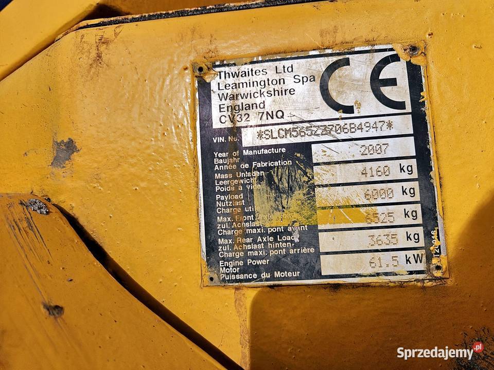Thwaites 6000 Wozidło budowlane THWAITES 6000 6T