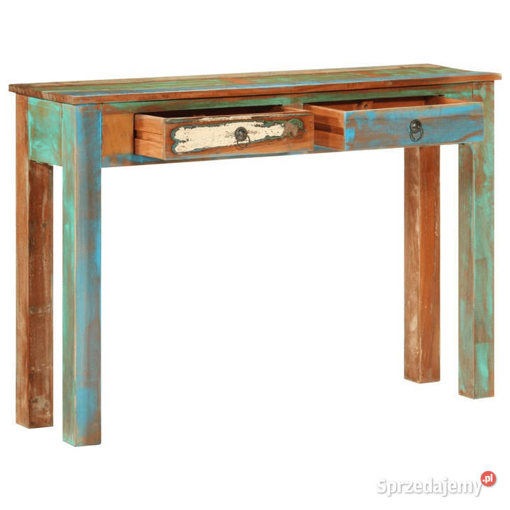 Stolik konsolowy 110x30x75 lite drewno z odzysku Warszawa