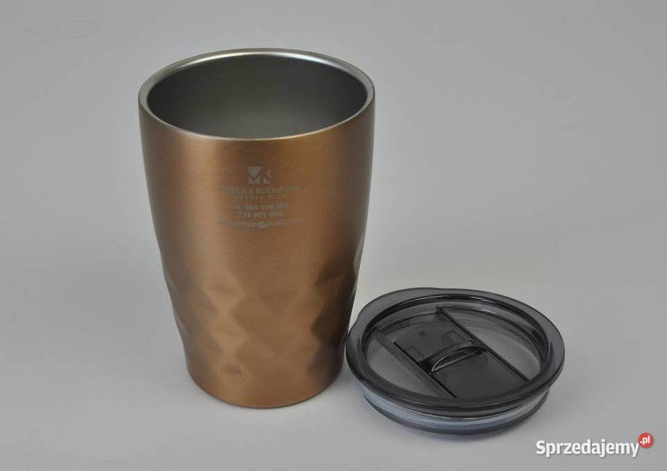 Kubek termiczny 350 ml logo grawer 10 złoty