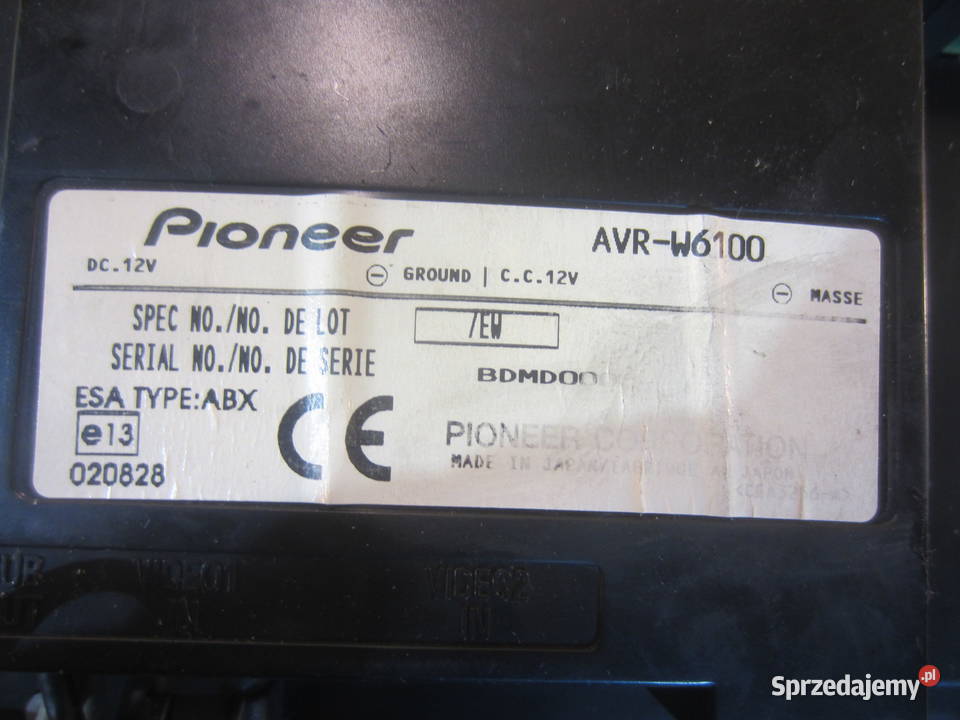 wyświetlacz LCD sufitowy ekran Pioneer AVRW6100 zachodniopomorskie Szczecin