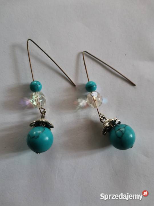 Turkusowe kolczyki srebro