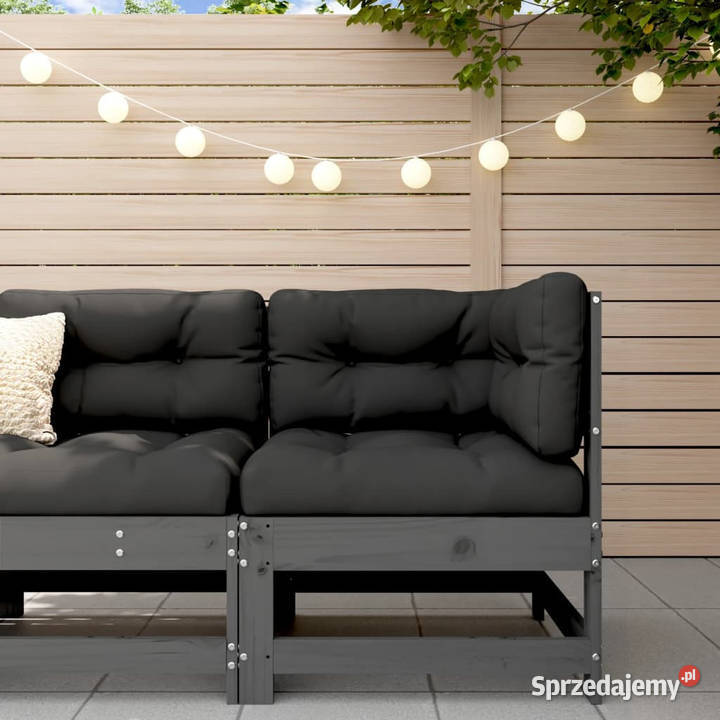 Ogrodowa sofa narożna szara lite drewno sosnowe mazowieckie Warszawa