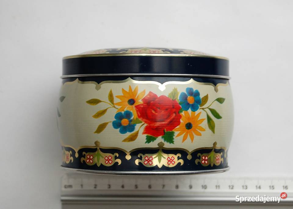 Stara puszka Kambly ciastka Szwajcaria vintage wielokolorowy Akcesoria kuchenne