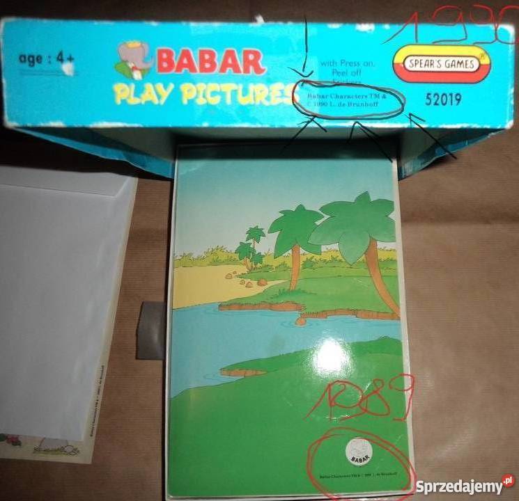 Słoń Barbar Play Pictures Spears game 1990 retro Pozostałe Rzeszów sprzedam