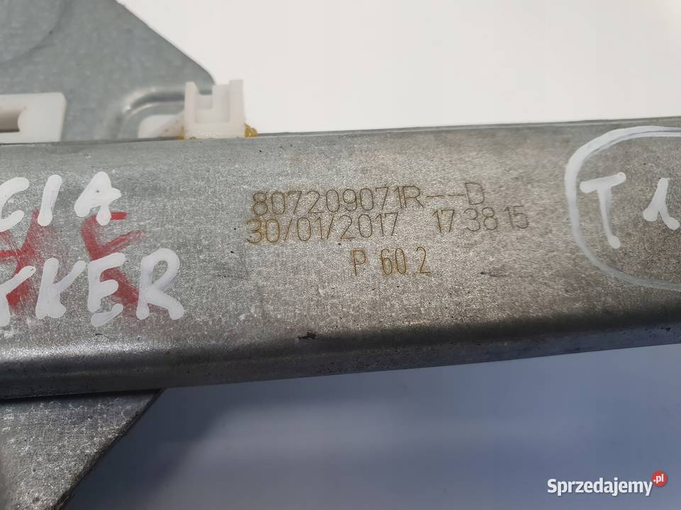 Dacia Dokker PRAWY PODNOŚNIK SZYBY przedni lubelskie Rudka