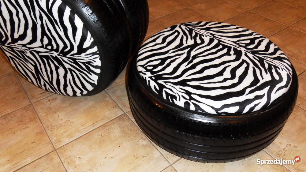 Pufa ZEBRA podnóżek Oborniki