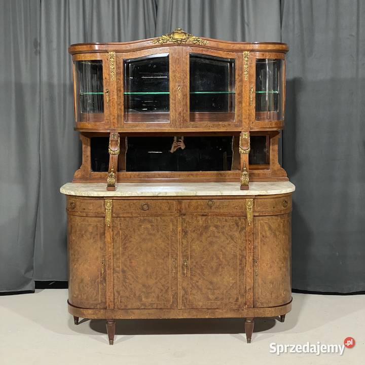 Antyczny kredens salonowy z nadstawką XIXXX w Meble Meble Budno