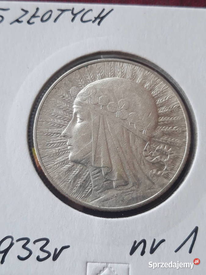 5 Głowa kobiety 1933 r 1 Numizmatyka Konin