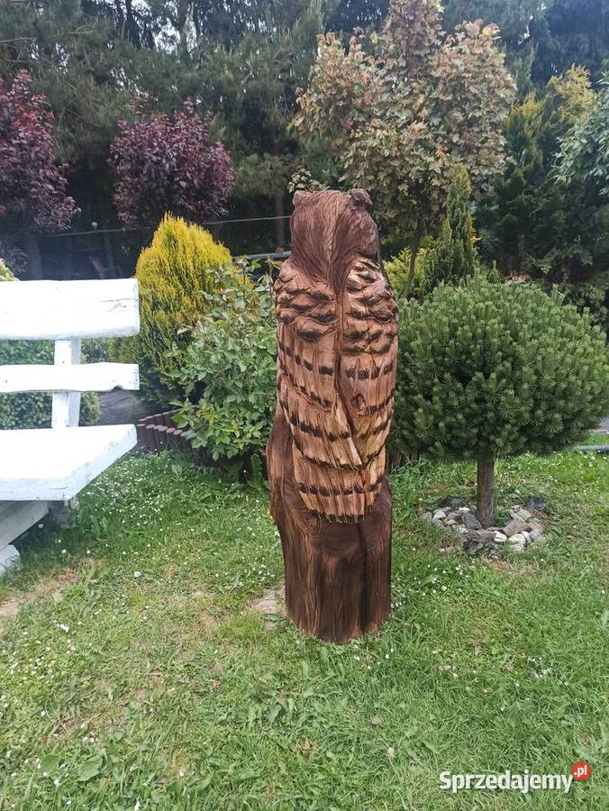 Rzeźba z drewna Sowy Antyki, Sztuka, Kolekcje Zamość