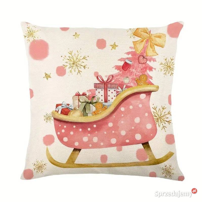 Komplet 4 ozdobna świąteczna poszewka dolnośląskie Trzebnica