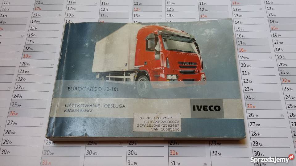 Intrukcja IVECO Eurocargo 1218t Użytkowanie i Szamotuły