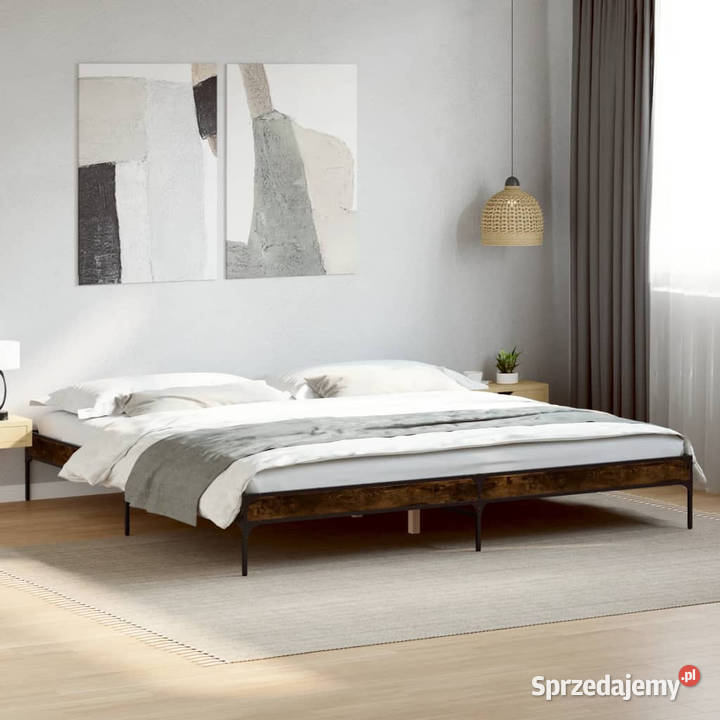 Rama łóżka przydymiony dąb 200x200 WM844998 Warszawa