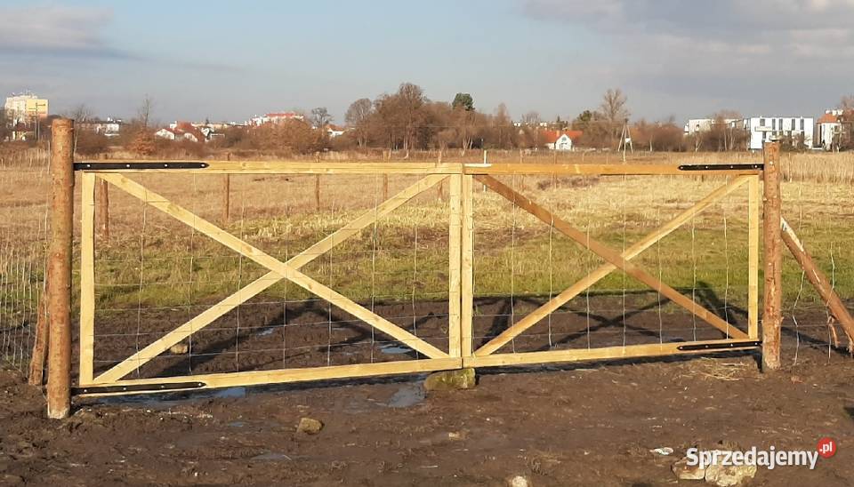 Brama tymczasowa budowlana techniczna drewniana Lubin