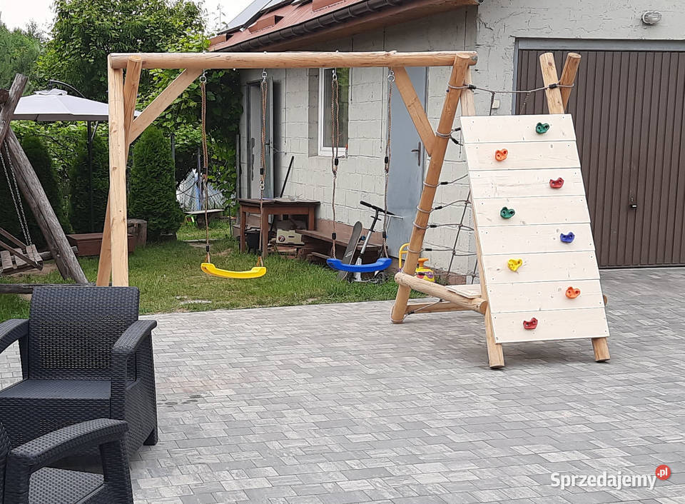 Plac Zabaw do Ogrodu BING WYSOKA Ścianka Ślizg Drewno  Łódź