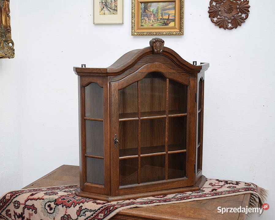 Witrynka wisząca dębowa witryna szafka wysyłam