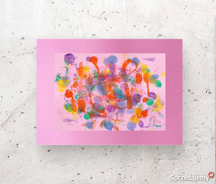 kolorowa abstrakcja różowa dekoracja grafika