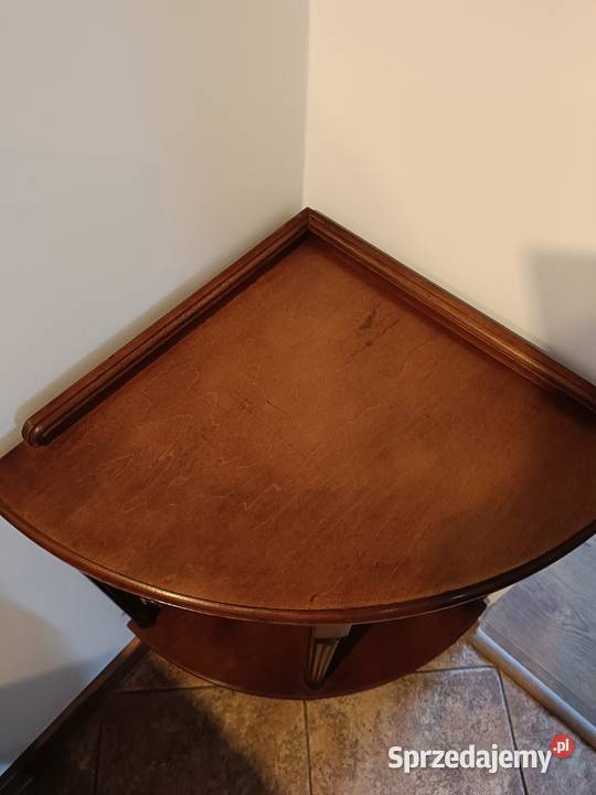 Stolik narożny drewniany ozdobny Lipno