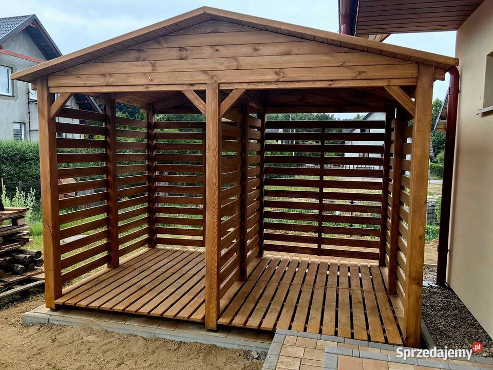 Drewutniaogrodowa na drewno kominkowe 314 x 2m Kalety