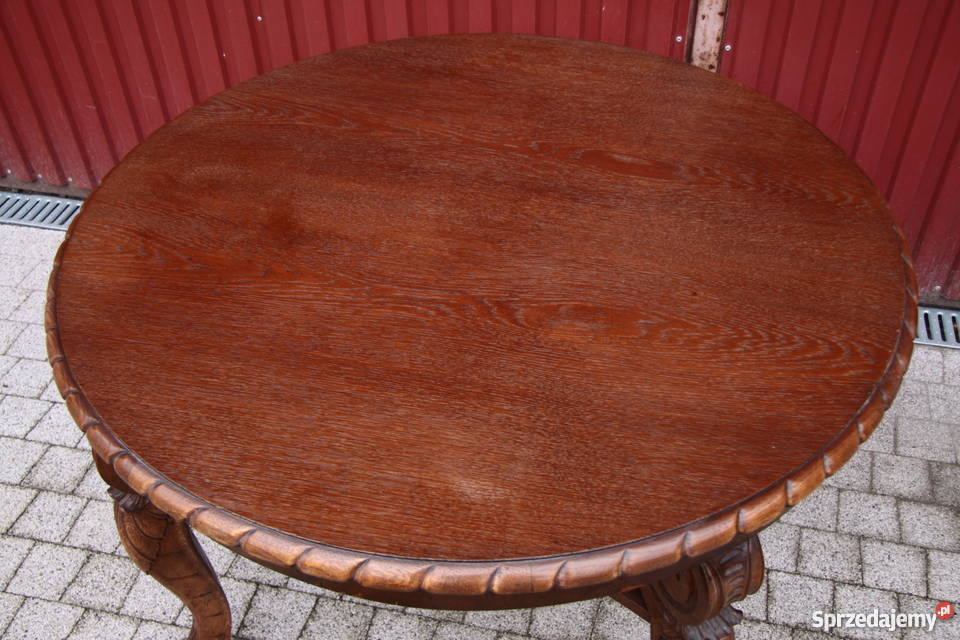 Neorenesansowy stół dębowy z 1920 roku dolnośląskie Wrocław sprzedam