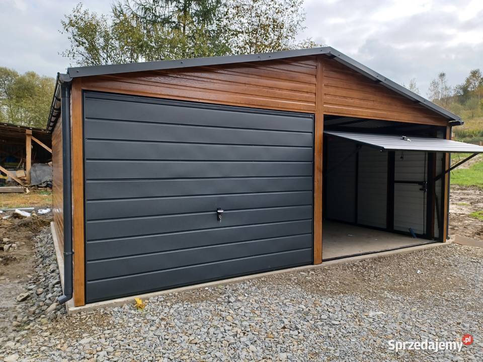 Grafitowy Garaż Blaszany Garaże Blaszane Wiaty