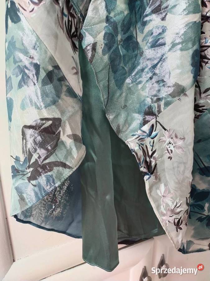 Jedwabna długa wieczorowa suknia z wysokim śląskie Gliwice sprzedam