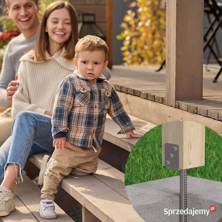 Podstawa słupa z prętem kotwa 120x120mm do Szczerbice