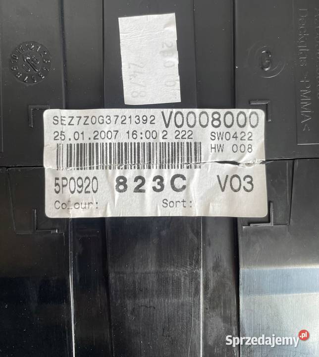 LICZNIK ZEGARY SEAT ALTEA DIESEL 5P0920823C