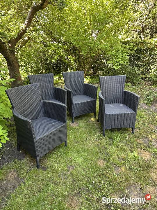 Komplet 4 foteli ogrodowych Allibert