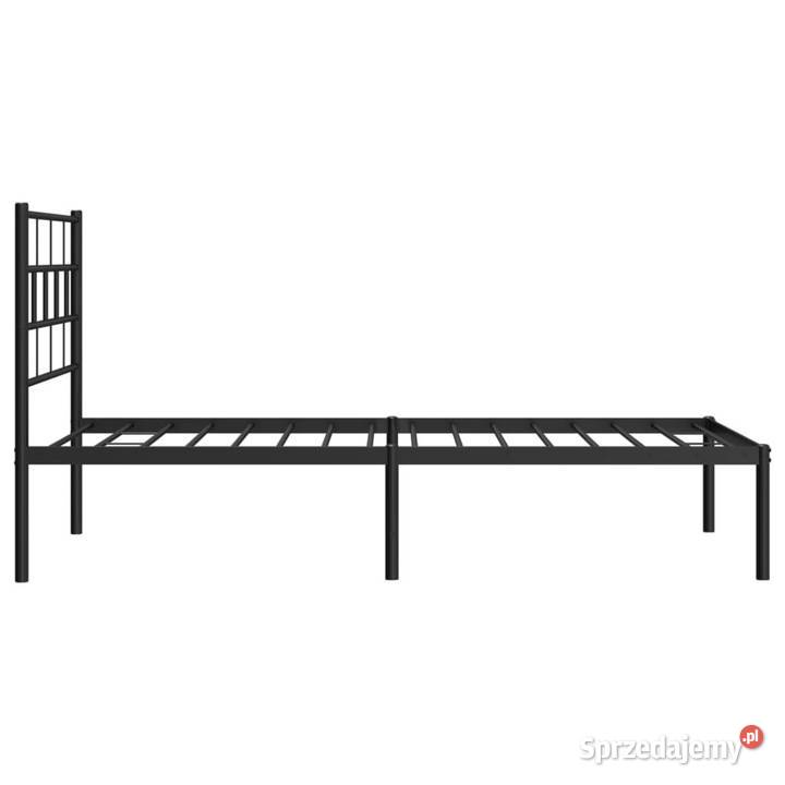 Łóżko Metalowe Czarne Rama Łóżka Ze Stelażem