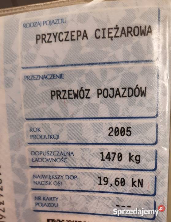 Laweta uchylna Brenderup przyczepa do transportu Warszawa