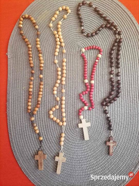 Różańce Drewniane 1980 lata Wałbrzych