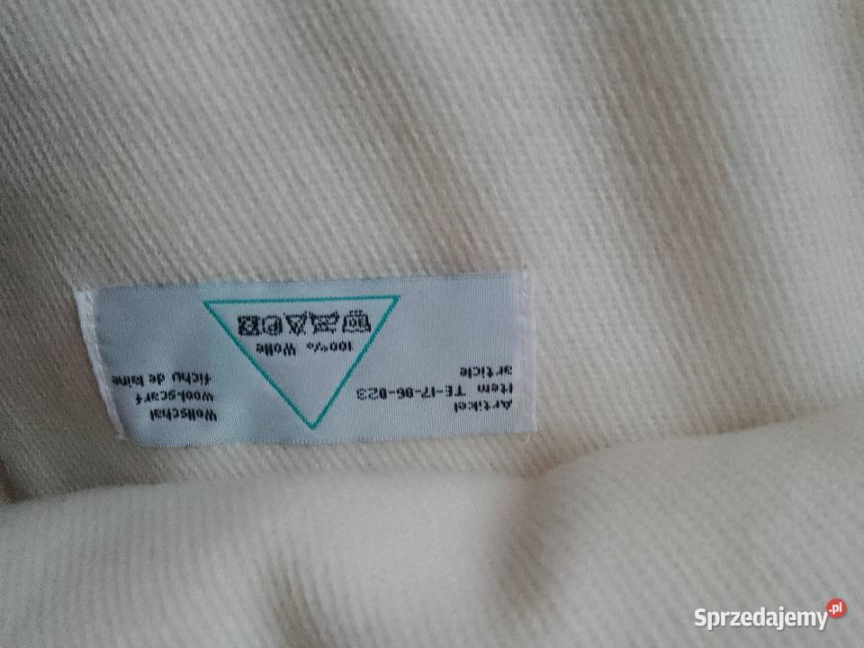 Szal szalik damski kremowy wełna Chrzanów