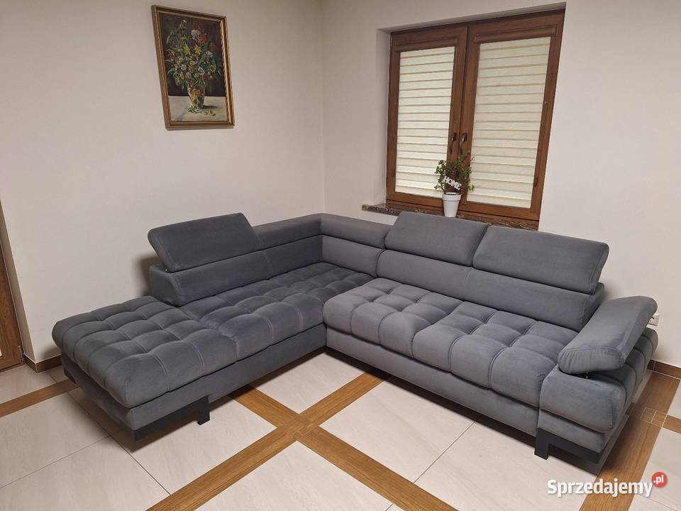 WERSAL Narożnik Wypoczynek welurowy z funkcją Borki