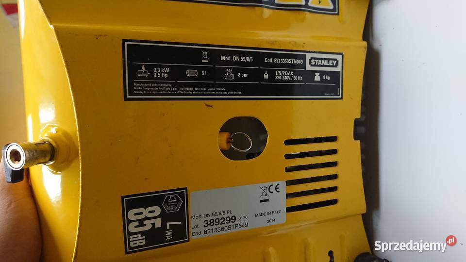 Kompresor bezolejowy stanley DN 5585 5L używany Pozostałe Narzędzia Szczecin