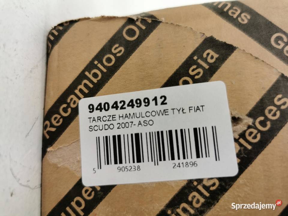 TARCZE HAMULCOWE TYŁ 2 TYŁ FIAT SCUDO 20072016