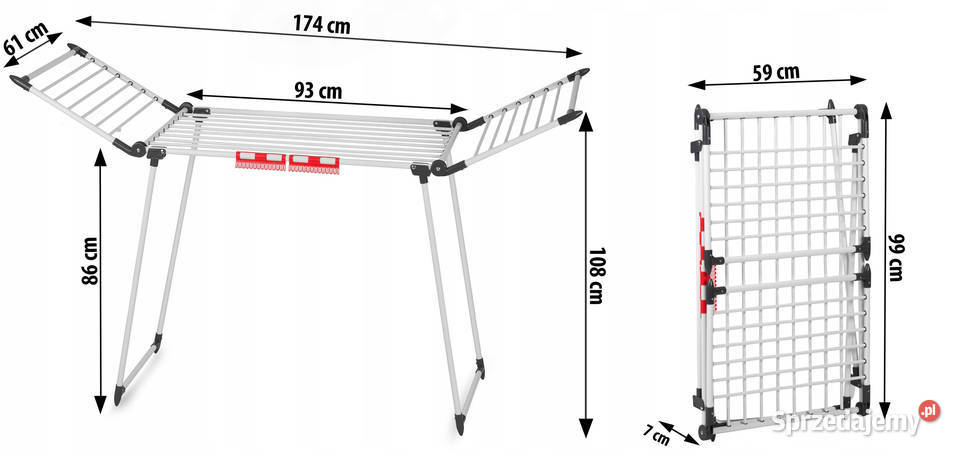 Stojąca suszarka na pranie odzież bieliznę Poznań