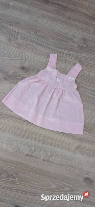 Sukienka niemowlęca pudrowy róż z haftem Sukienki i spódniczki Grudziądz