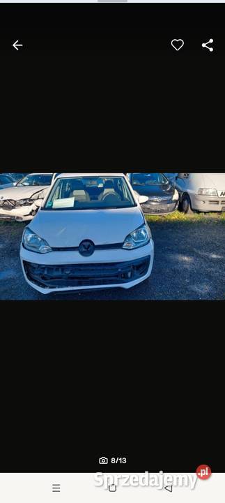 VW up 2019 uszkodzony pali jezdzi 999cm3 sprzedam