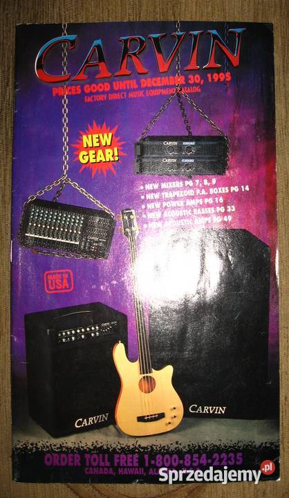 Carvin Factory Direct Music Equipment Catalog Gitary i akcesoria