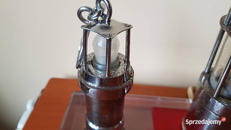 Stare elektryczne ozdobne lampki górnicze PRL Dąbrowa Górnicza