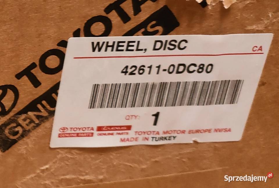 NOWA Felga 16 Toyota Yaris III 4x100 426110DC80 Bielsko-Biała