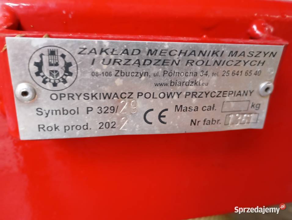 Opryskiwacz ciągany Biardzki 3000l15m hydraulika Radom